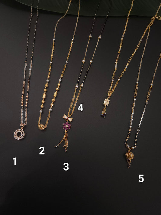 Bruh Gold plated black bead necklace