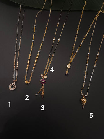 Bruh Gold plated black bead necklace