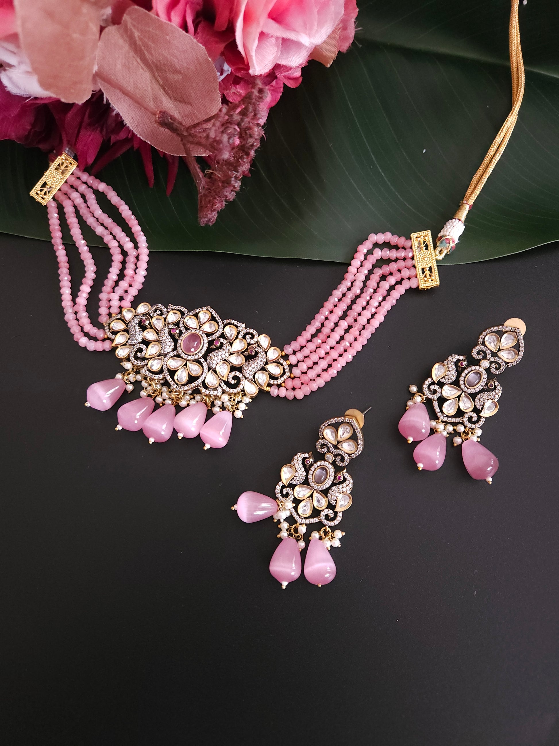 Flower Polki Choker Nayaab Kanika Polki Choker - Main Image