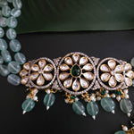 Victorian polki choker necklace set
