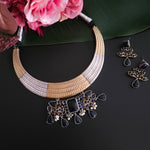 Alicia dualtone hasli necklace set