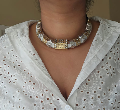Alicia fusion dualtone hasli necklace set