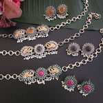 Kranthi dualtone choker set with earrings