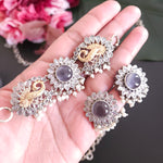 Kranthi dualtone choker set with earrings