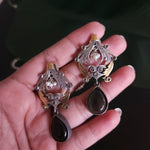 Annush silver alike dualtone pendant necklace set