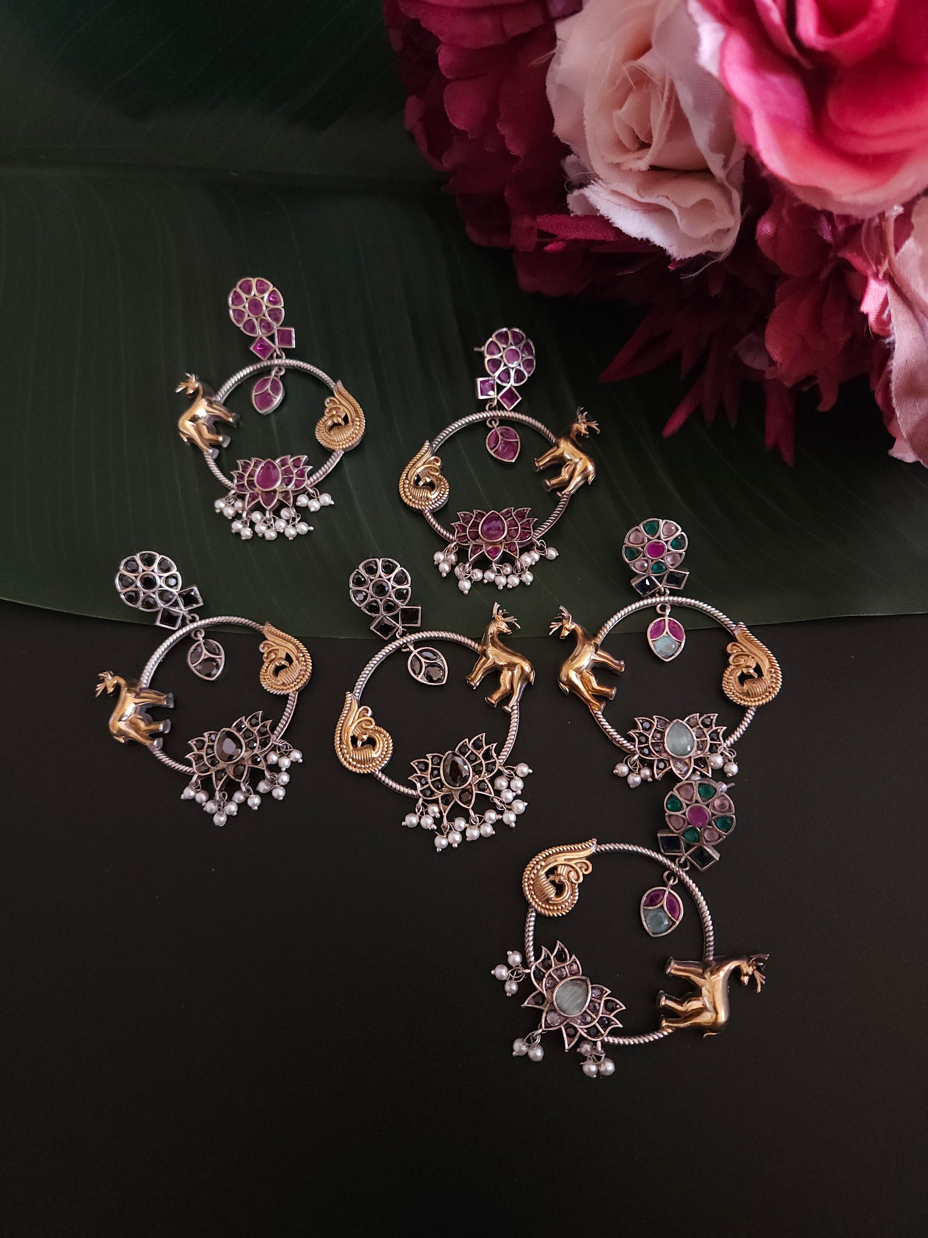 Aastha dualtone chandbali earrings