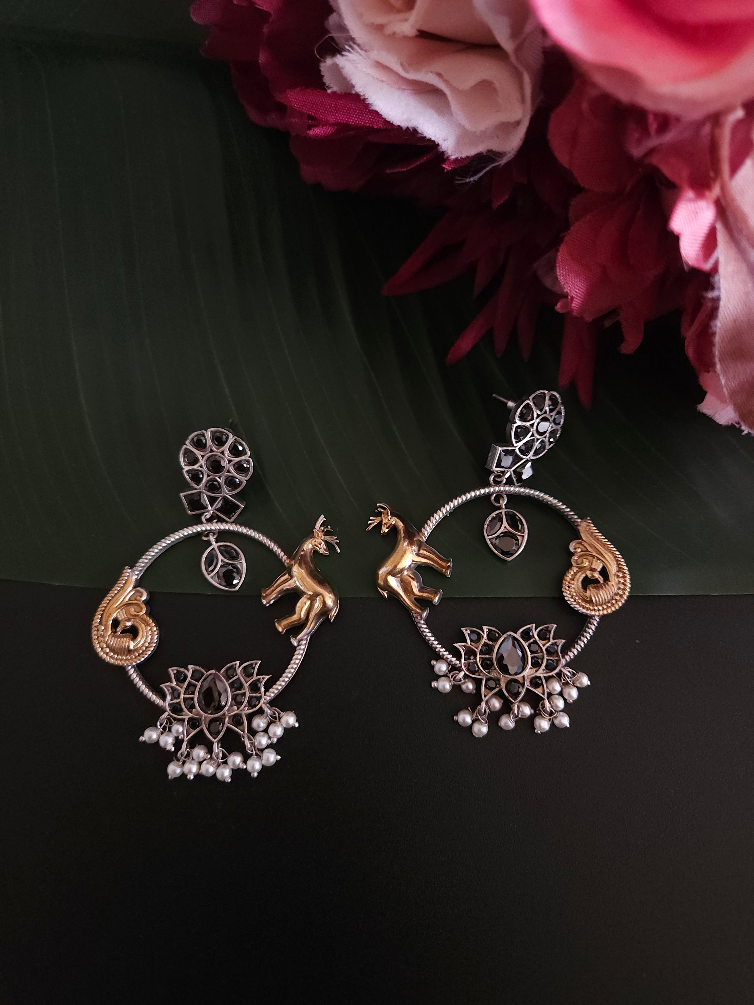 Aastha dualtone chandbali earrings