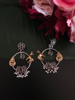 Aastha dualtone chandbali earrings