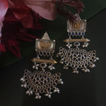 Gomathi fusion silver alike earrings