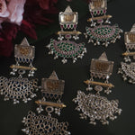 Gomathi fusion silver alike earrings