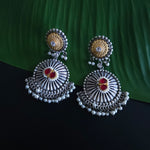 925 silver polish fusion jhumka earrings