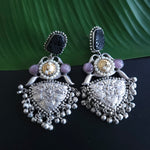 Durga 925 silver polish fusion earrings