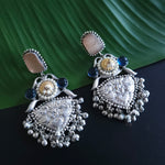 Durga 925 silver polish fusion earrings