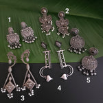 Aarthi silver alike earrings collection