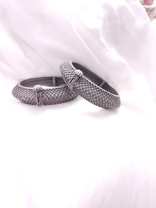 Silver tone kada bangles [price is for each bangle]