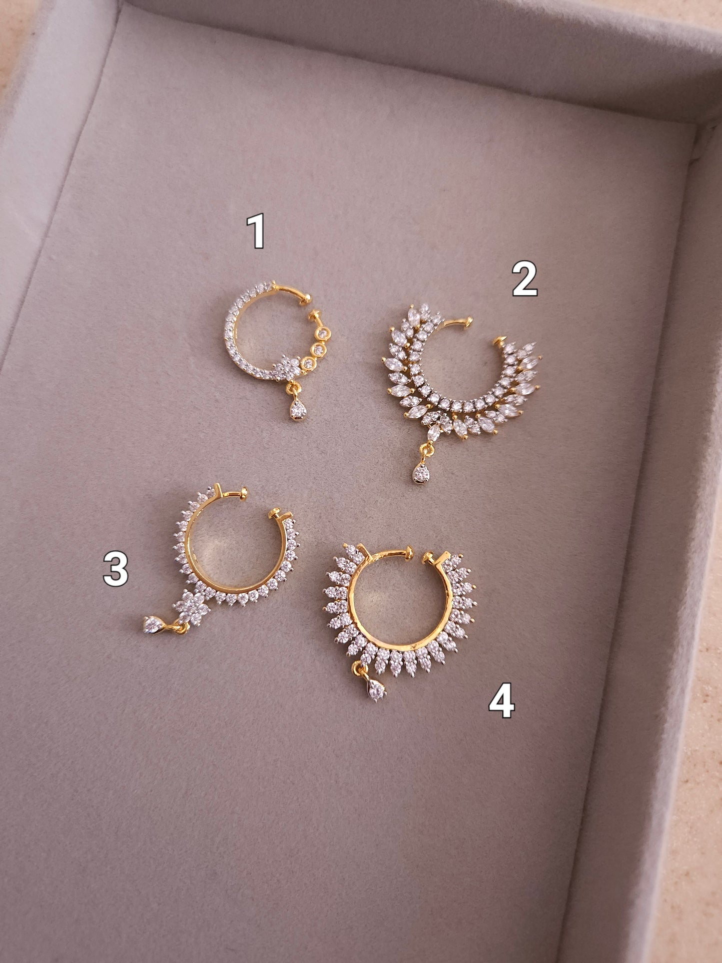 Non pierced nose pins