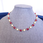 Handmade beaded layered bead necklace