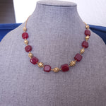 Handmade beaded layered bead necklace