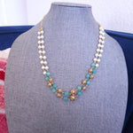 Handmade beaded layered bead necklace