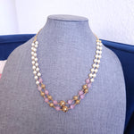 Handmade beaded layered bead necklace