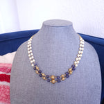 Handmade beaded layered bead necklace