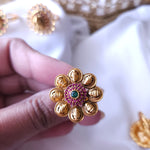 Nakshi goldplated adjustable ring