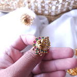 Nakshi goldplated adjustable ring