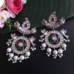 Ananth fusion silver alike earrings