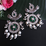 Ananth fusion silver alike earrings