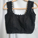 Chikankari crop top blouse