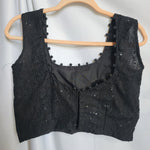 Chikankari crop top blouse
