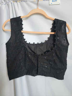 Chikankari crop top blouse