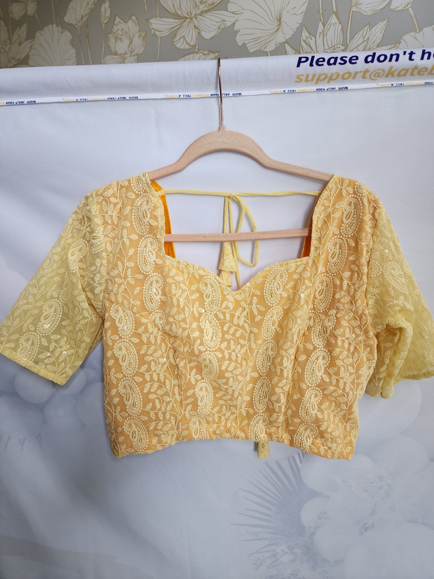 Georgette chikankari blouse