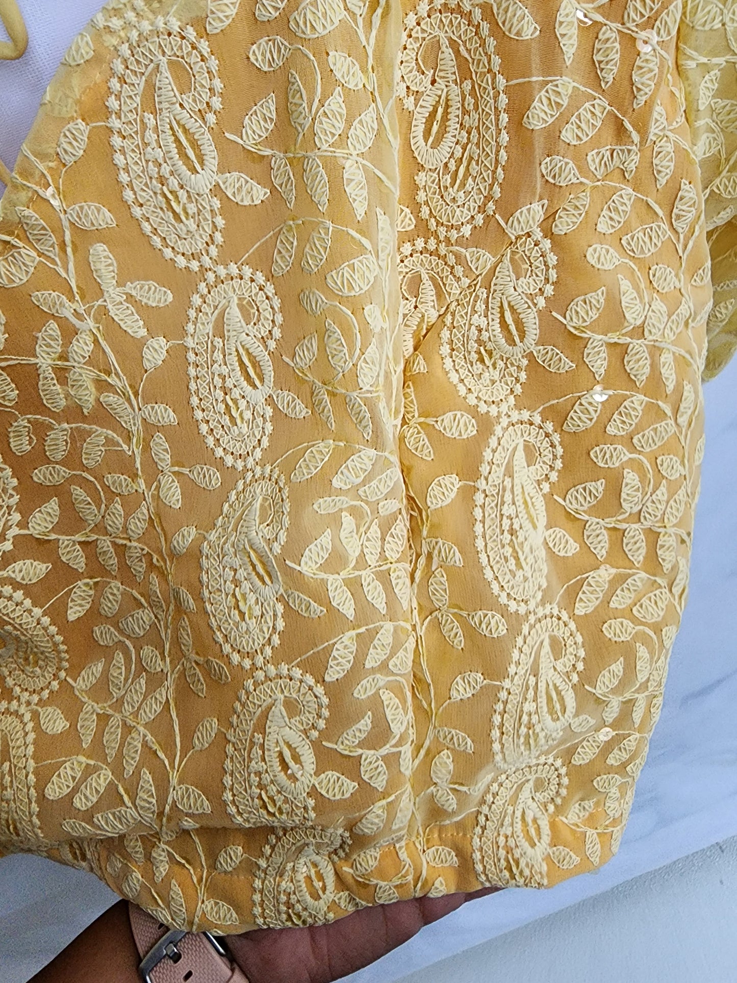 Georgette chikankari blouse