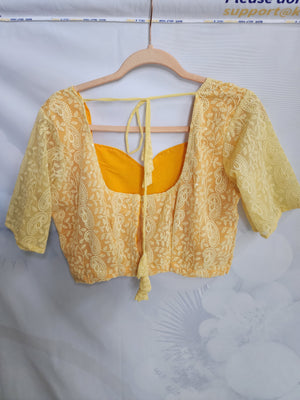 Georgette chikankari blouse