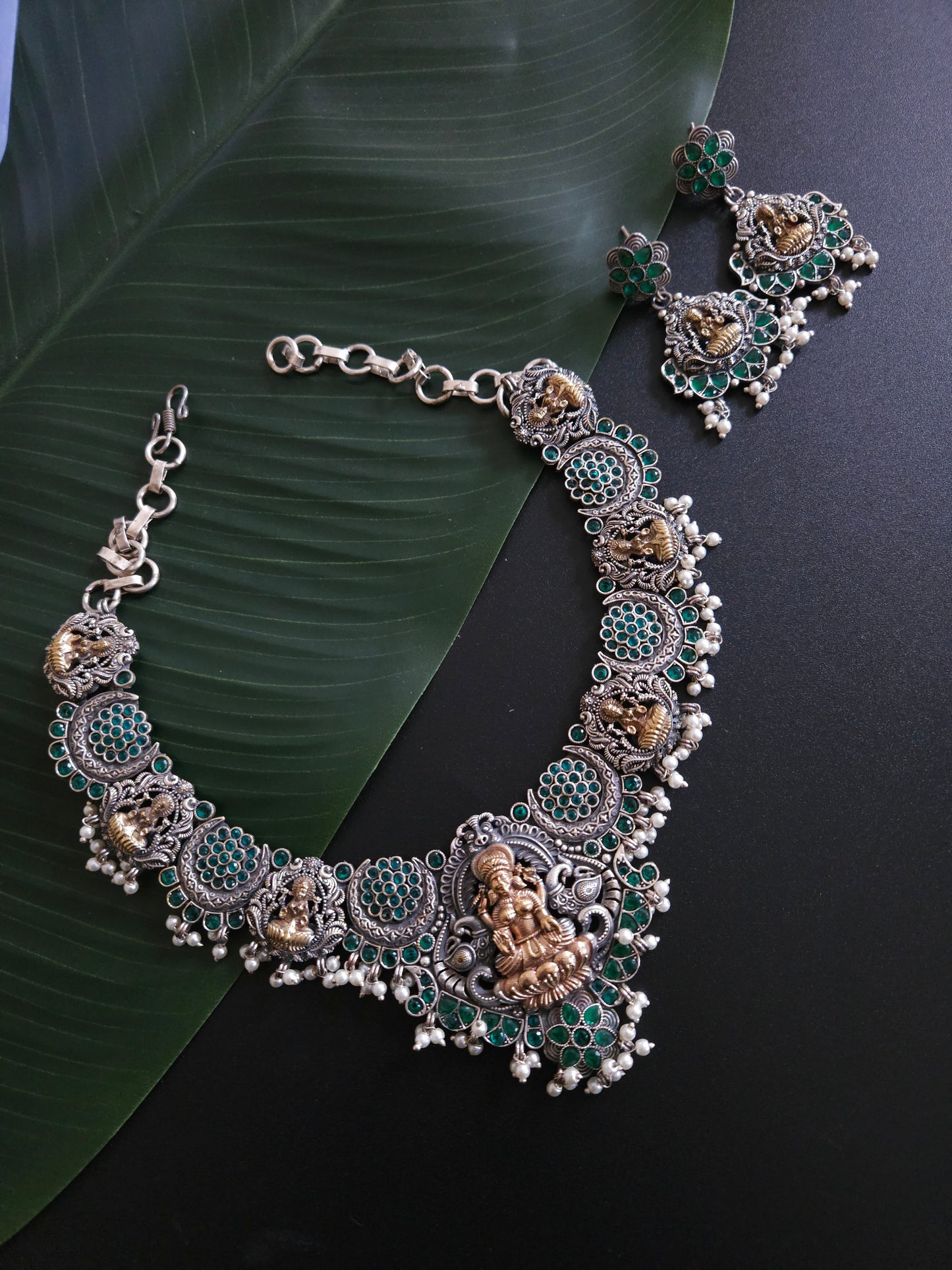 Alicia dualtone necklace set