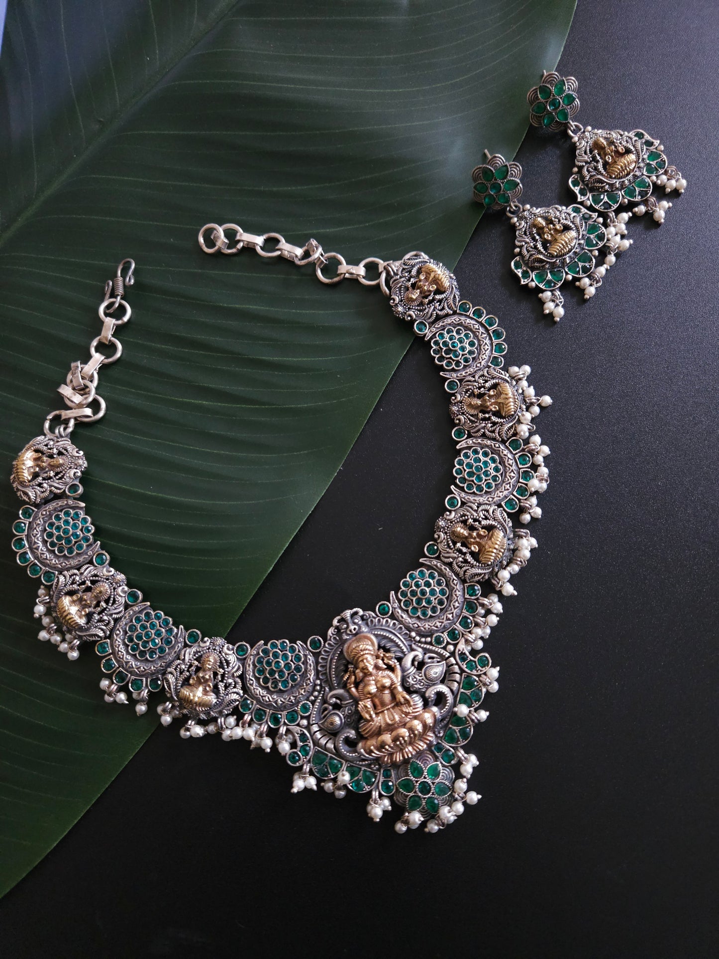 Alicia dualtone necklace set