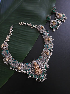 Alicia dualtone necklace set