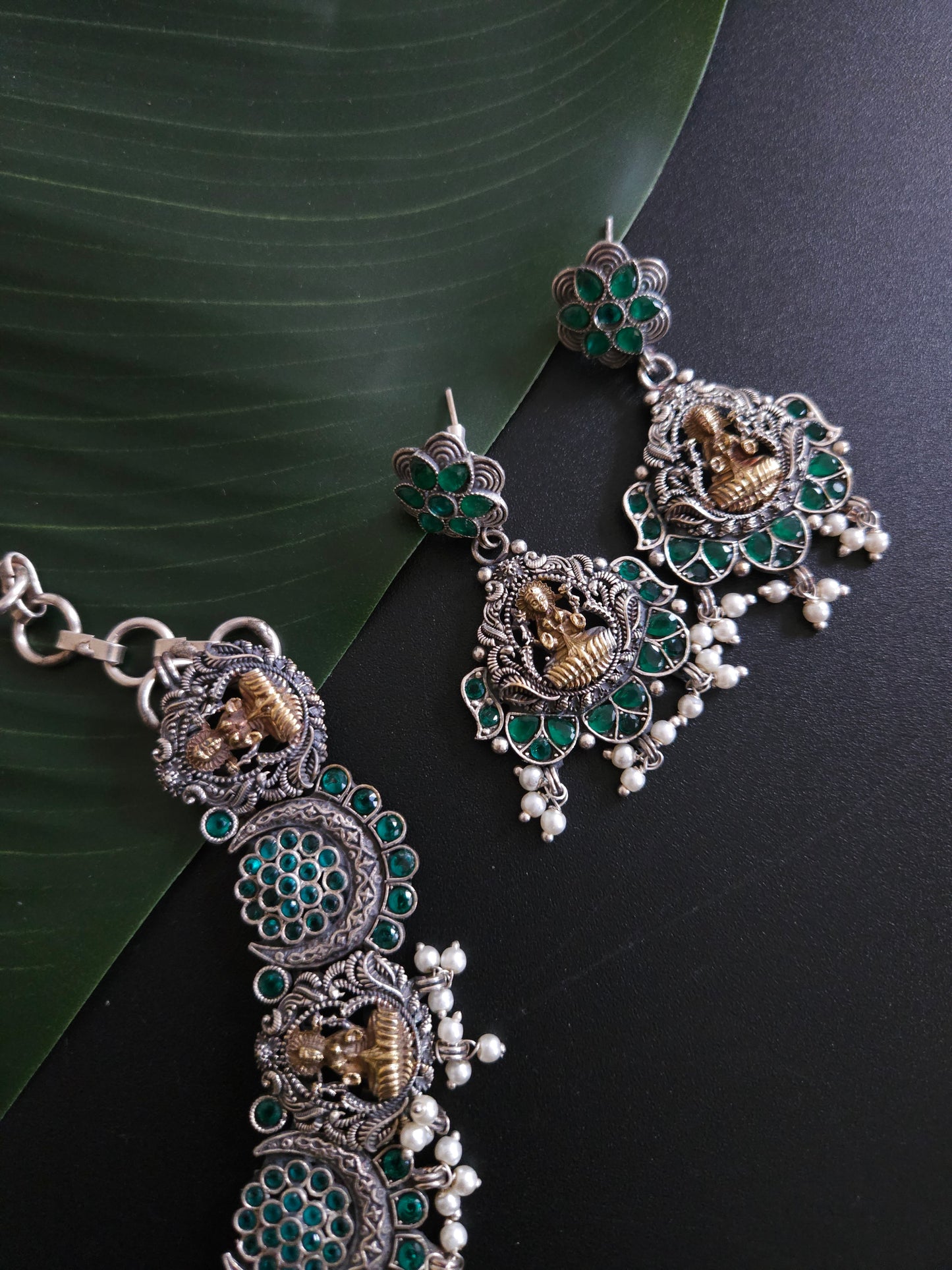 Alicia dualtone necklace set