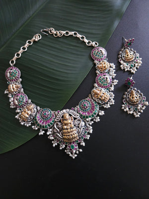 Alicia dualtone necklace set