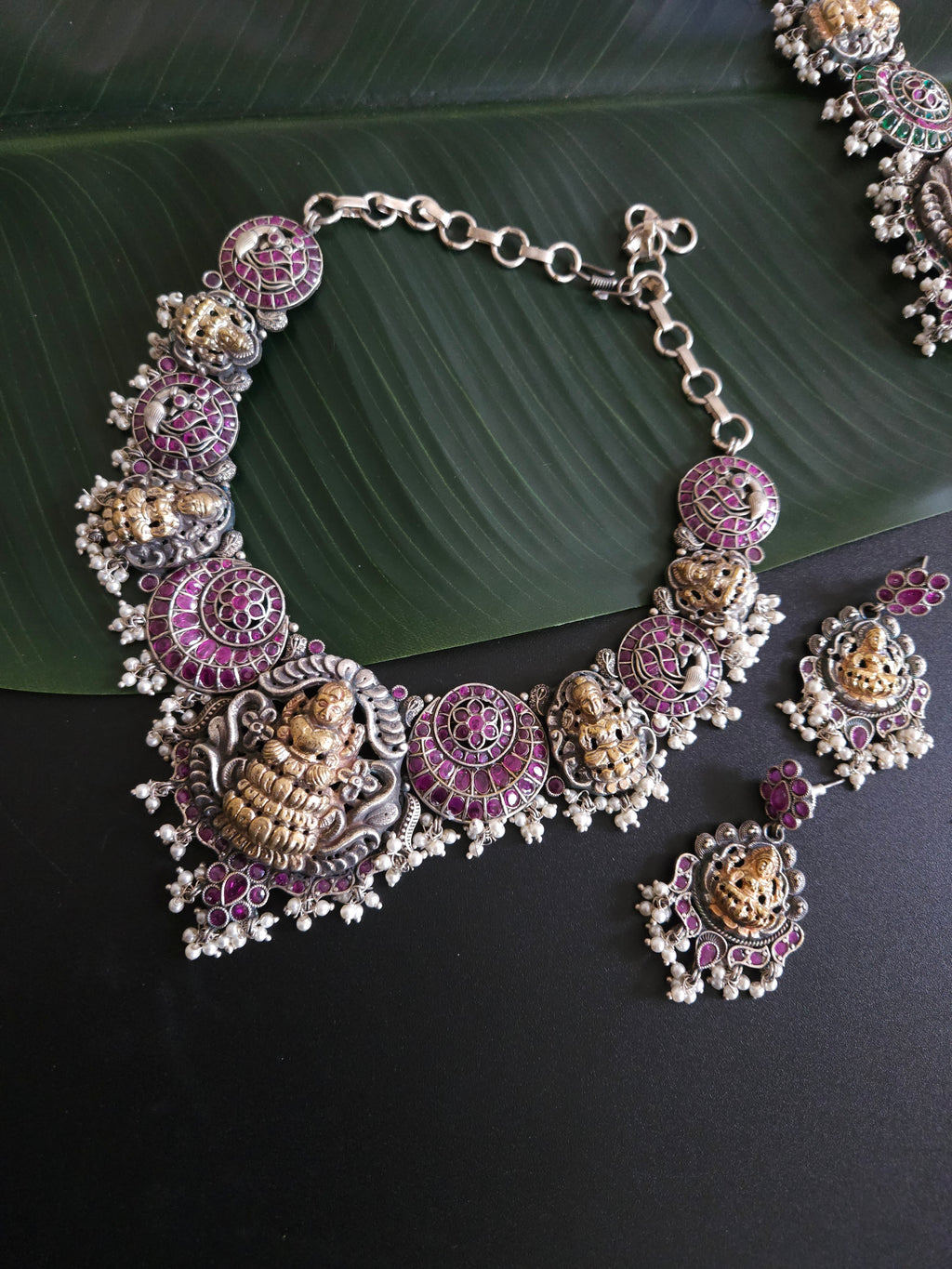 Alicia dualtone necklace set