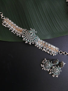 Achyutha Kemp choker necklace set
