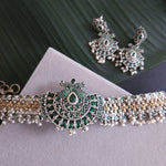 Achyutha Kemp choker necklace set