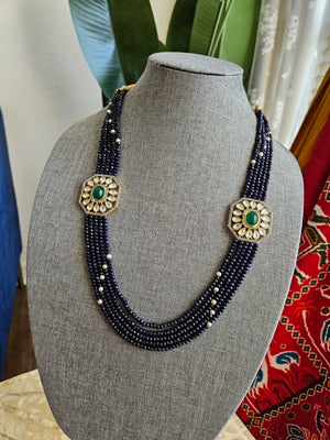 Handmade beaded layered bead necklace