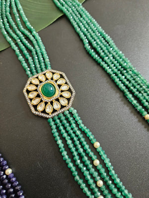 Handmade beaded layered bead necklace