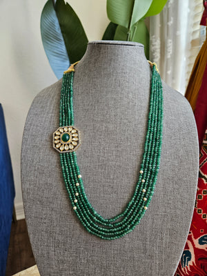 Handmade beaded layered bead necklace