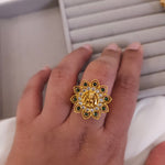Nakshi goldplated adjustable ring