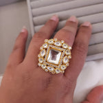 Nakshi goldplated adjustable ring