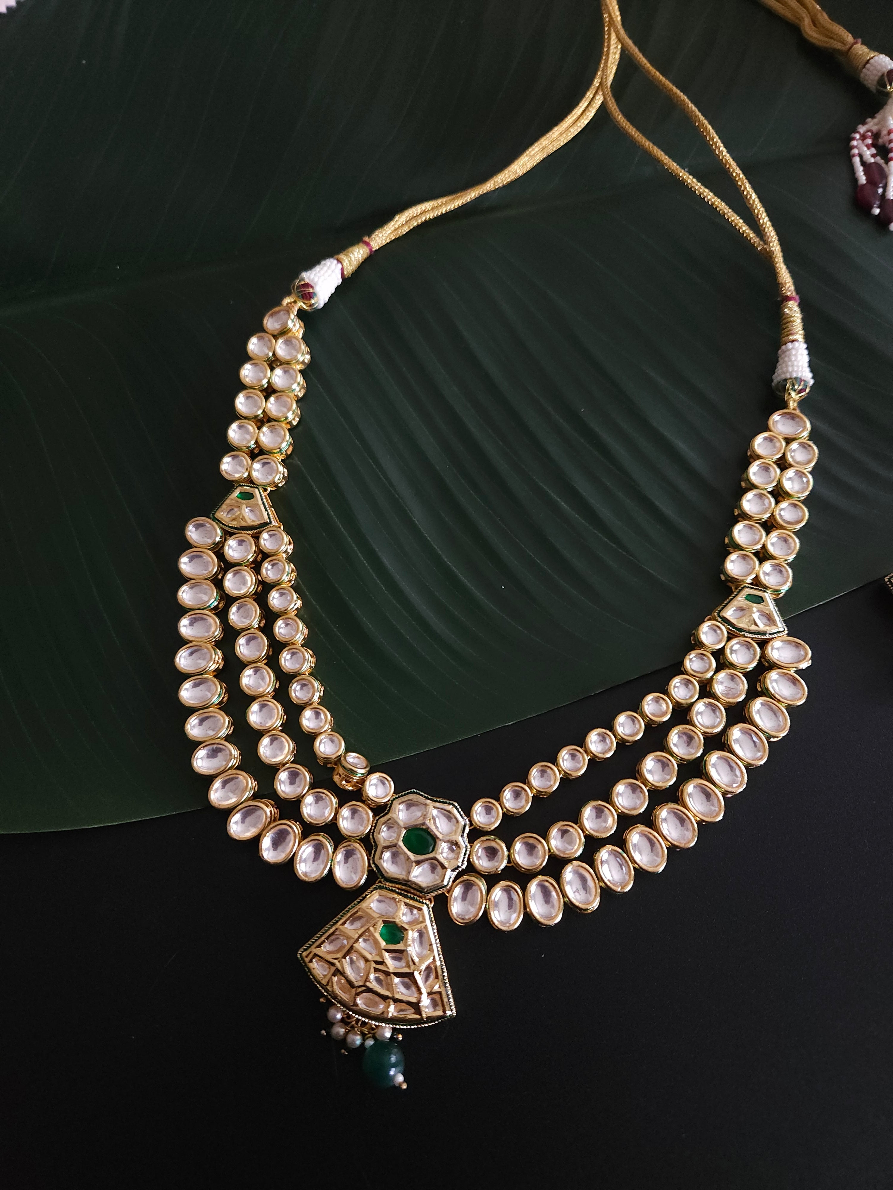 Arva kundan layer necklace set