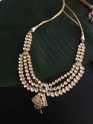 Arva kundan layer necklace set